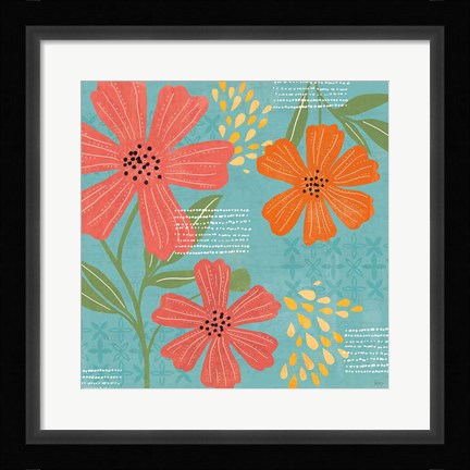 Framed Mod Floral II Print