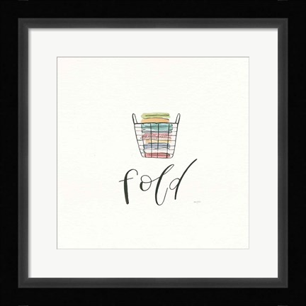 Framed Wash Dry Fold Repeat III Print