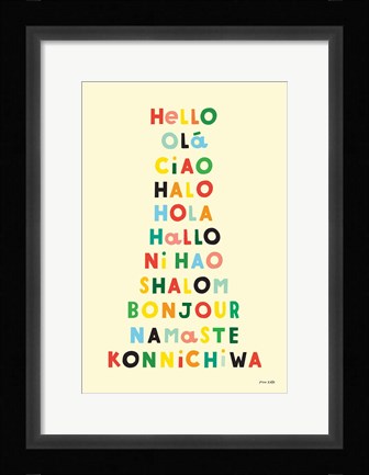 Framed Language of Hellos Yellow Print