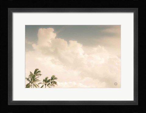 Framed Lone Bird Ocean View Print
