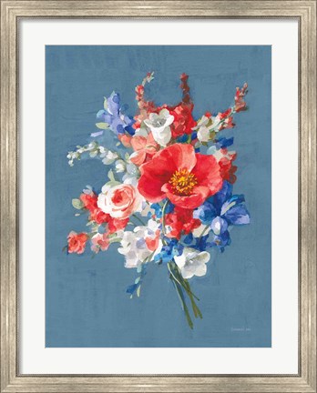 Framed July Bouquet Print