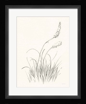 Framed Farm Nostalgia Flowers IV Dark Gray Print