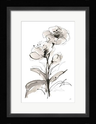 Framed Poppy I Print