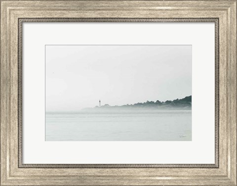 Framed Foggy Lighthouse Print