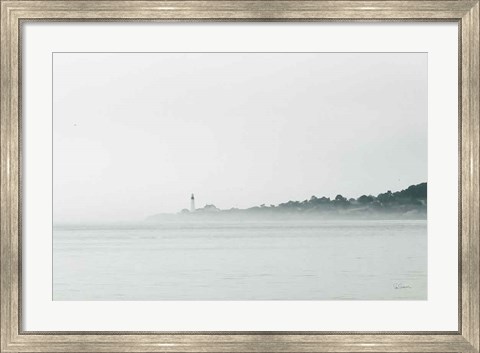 Framed Foggy Lighthouse Print