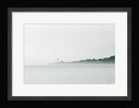 Framed Foggy Lighthouse Print