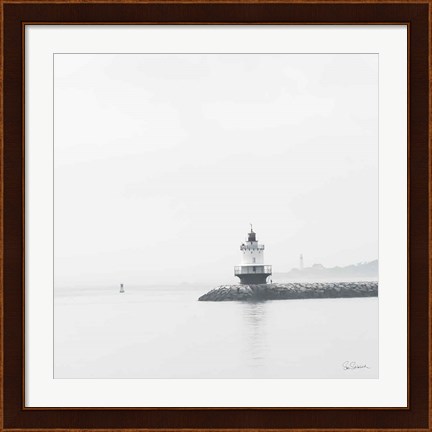 Framed Casco Bay Lighthouse I Print