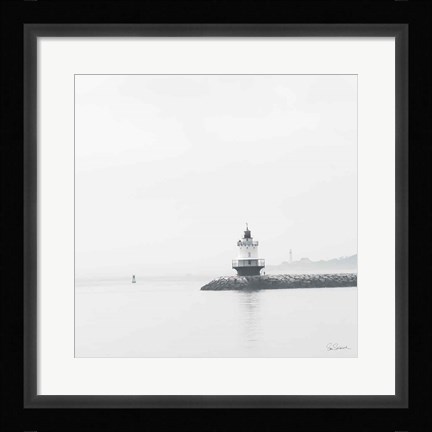 Framed Casco Bay Lighthouse I Print
