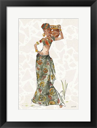 Framed African Flair VIII B Print