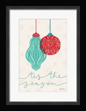 Framed Retro Ornaments VII Print