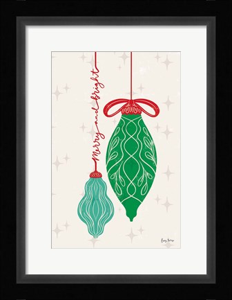 Framed Retro Ornaments IV Print