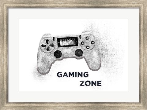 Framed Garage Gaming Zone Print
