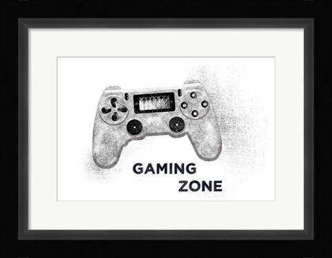 Framed Garage Gaming Zone Print