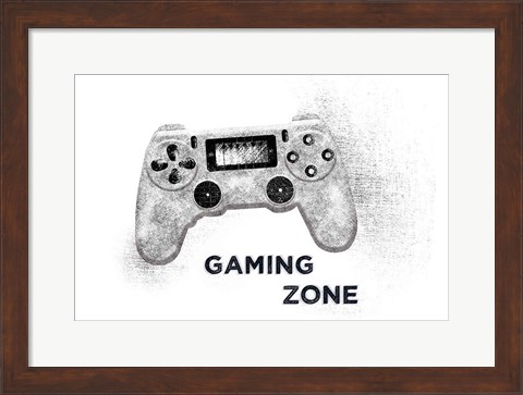 Framed Garage Gaming Zone Print