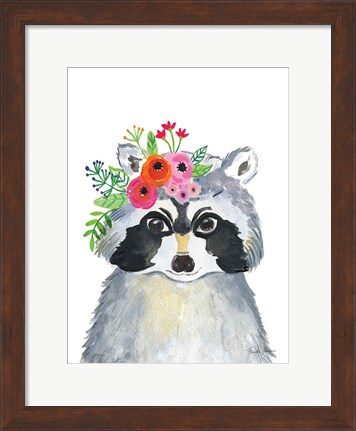 Framed Sweet Raccoon Print
