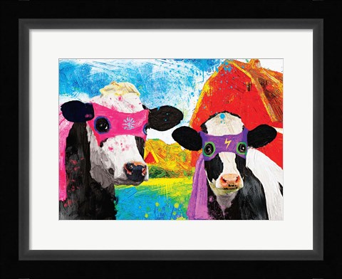 Framed Lightning Girl and Tina Print