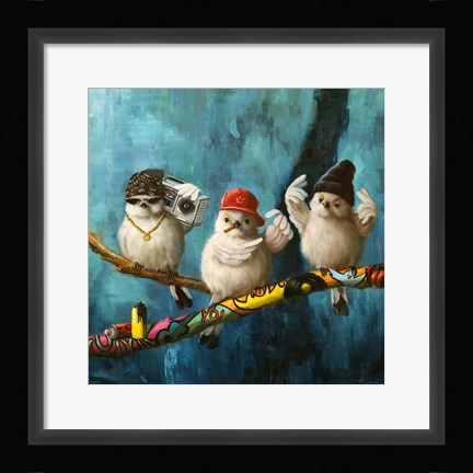 Framed Birdz in da Hood No. 2 Print