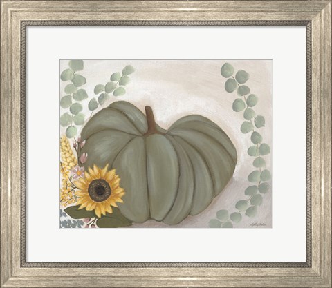 Framed Green Pumpkin Print