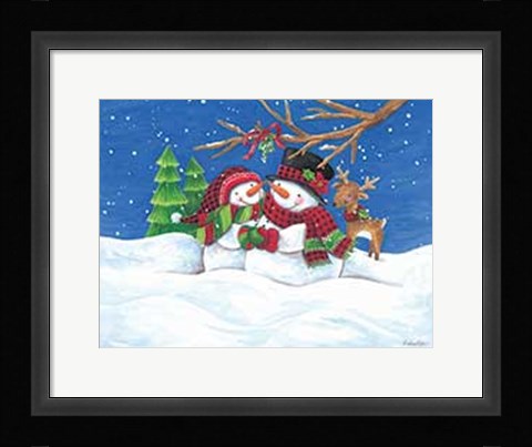 Framed Snow Couple Print