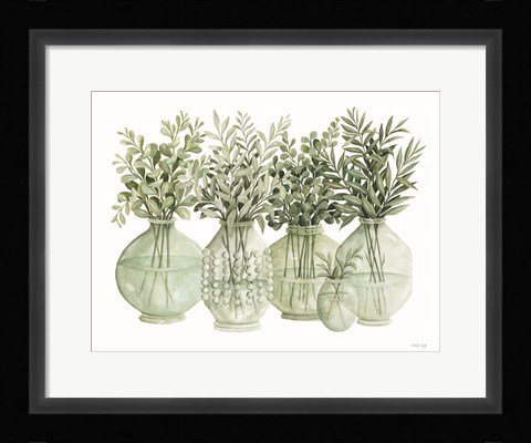 Framed Simply Sage II Print