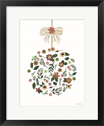Framed Christmas Ornament II Print