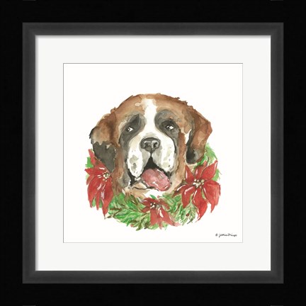 Framed Christmas Pup Print