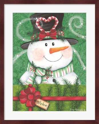 Framed Snowman Gift Print