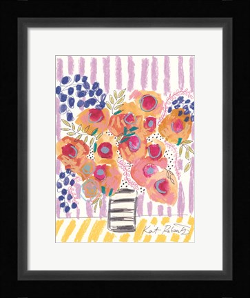 Framed Peach Poppies Print