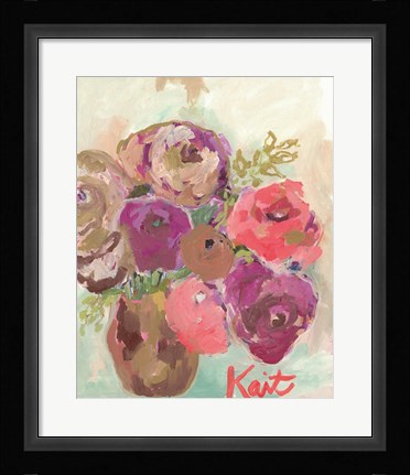 Framed Heart Healing Flowers Print