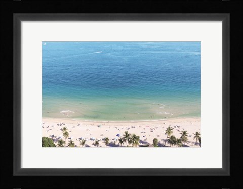 Framed Beach View From Above Print