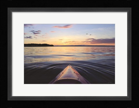 Framed Kayaking on French Bay Print