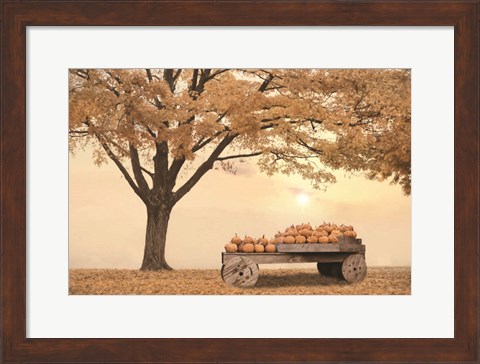 Framed Autumn Leaves and Pumpkins Please Print