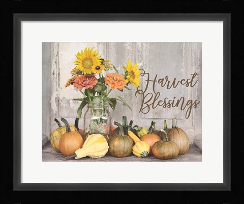 Framed Harvest Blessings Print