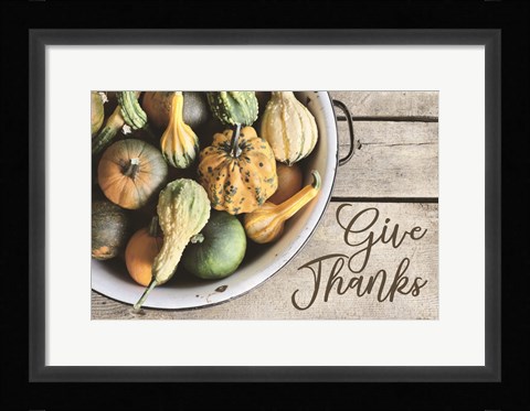Framed Give Thanks Print