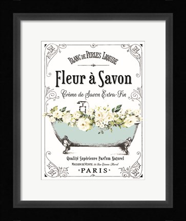 Framed French Bathroom Set I Print