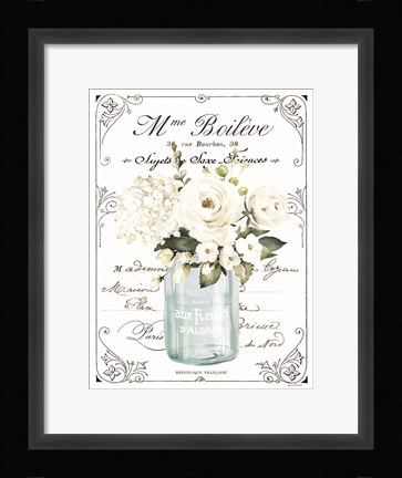 Framed French Bathroom Set II Print