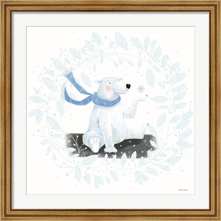 Framed Polar Bear Holiday Print
