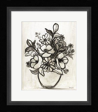 Framed Arrangement in Ink Print