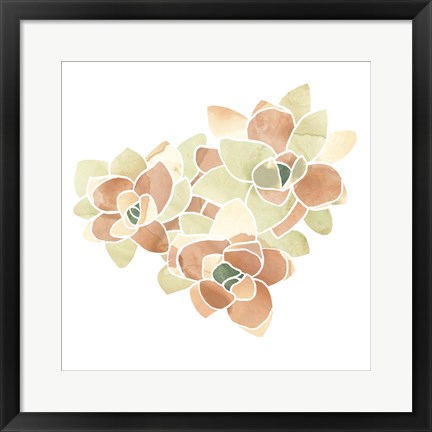 Framed Succulent Cameo VII Print