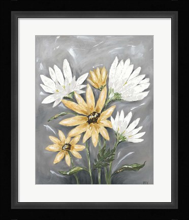 Framed Summer Daisies I Print
