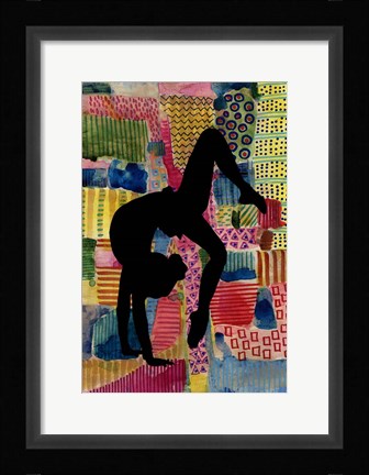 Framed Patchwork Athlete I Print