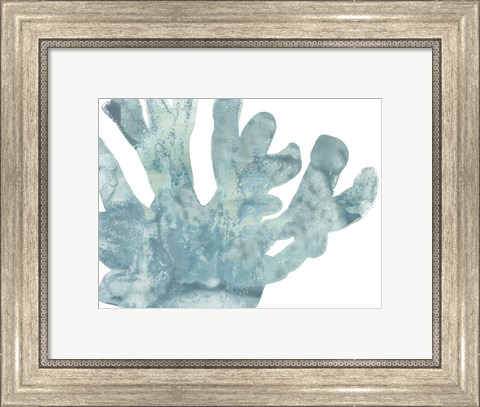 Framed Blue Macro Coral I Print