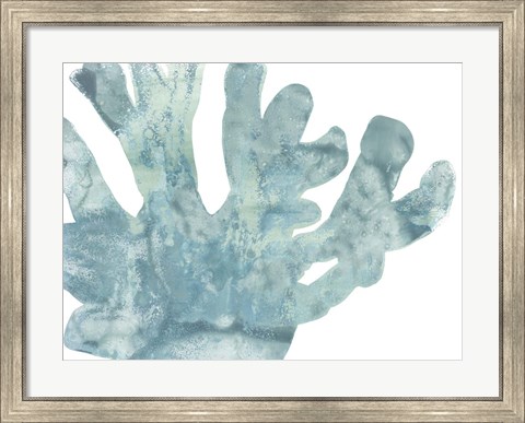 Framed Blue Macro Coral I Print