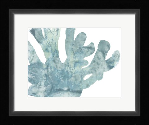 Framed Blue Macro Coral I Print