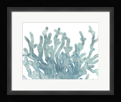 Framed Blue Macro Coral III Print