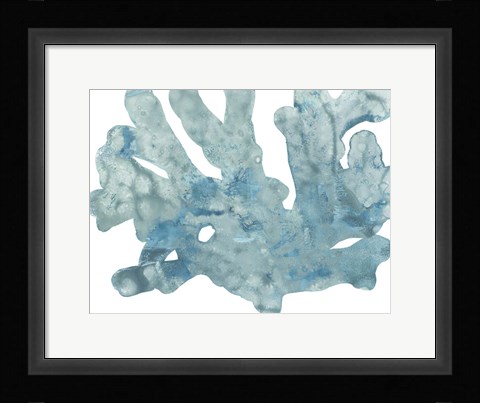 Framed Blue Macro Coral IV Print