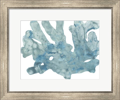 Framed Blue Macro Coral IV Print