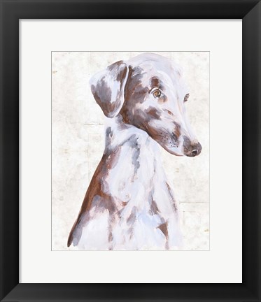 Framed Sitting Dog II Print