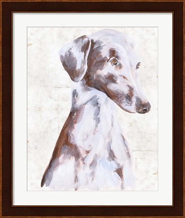 Framed Sitting Dog II Print