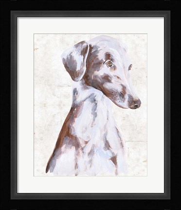 Framed Sitting Dog II Print